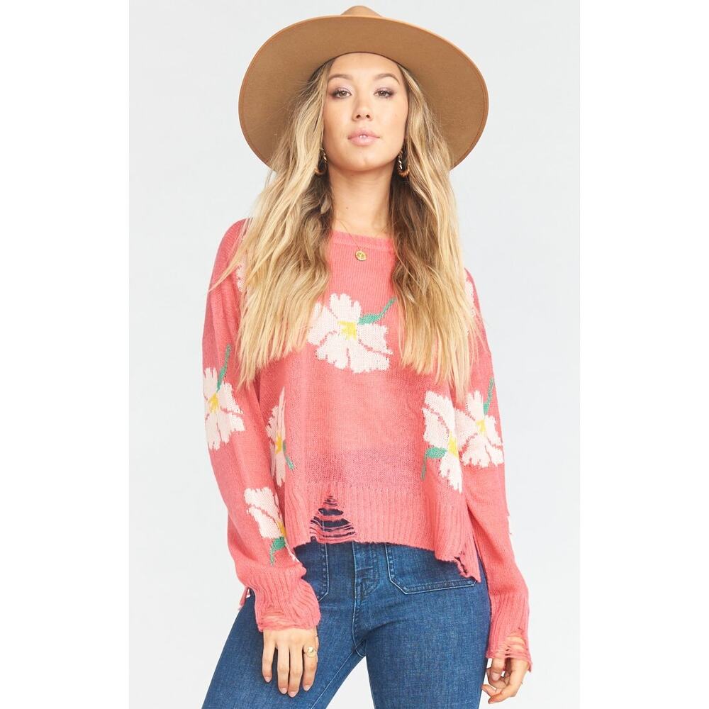 Show Me Your Mumu Seco Sweater Lovey Floral Knit Size XS New